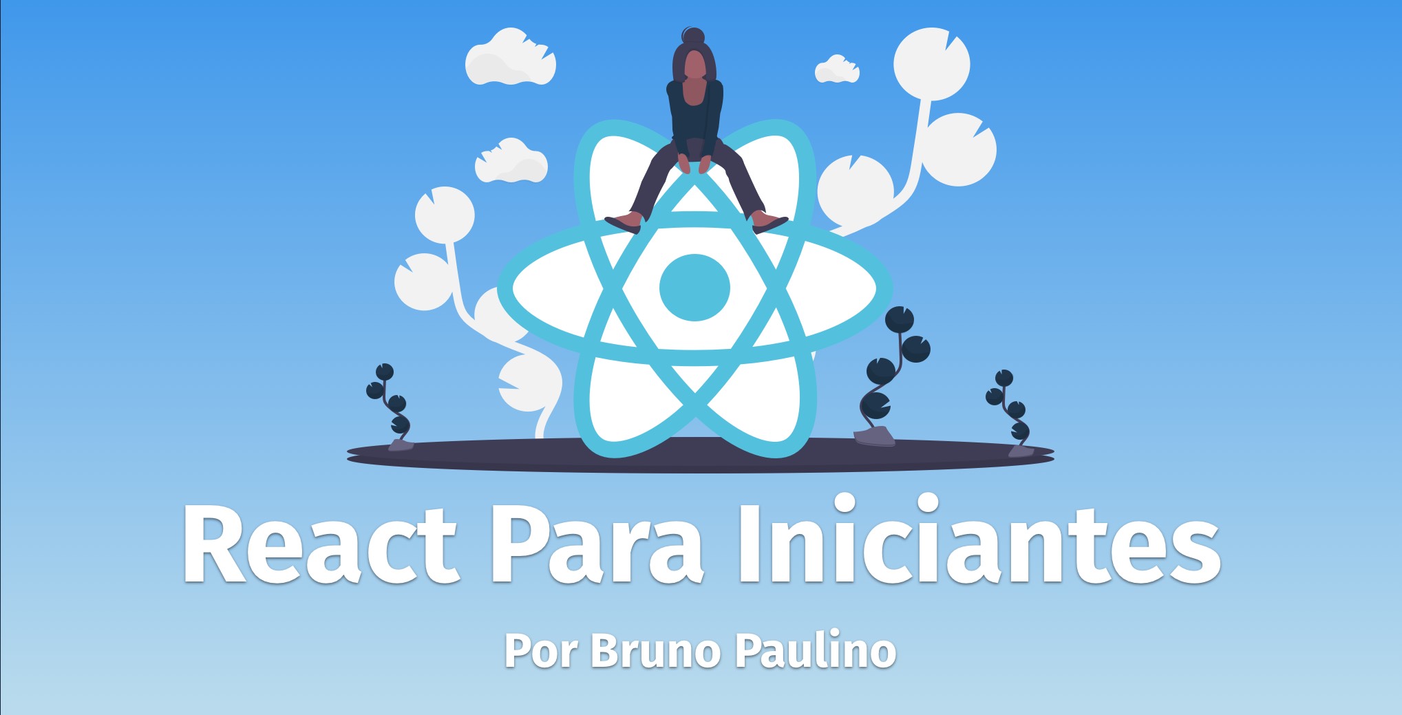 Capa do curso React para Iniciantes com o Logo do React